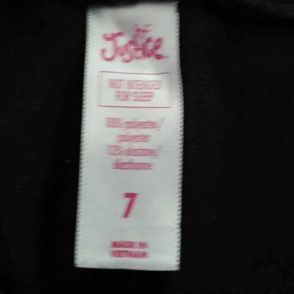 Justice black cropped leggings pants  Sz 7
